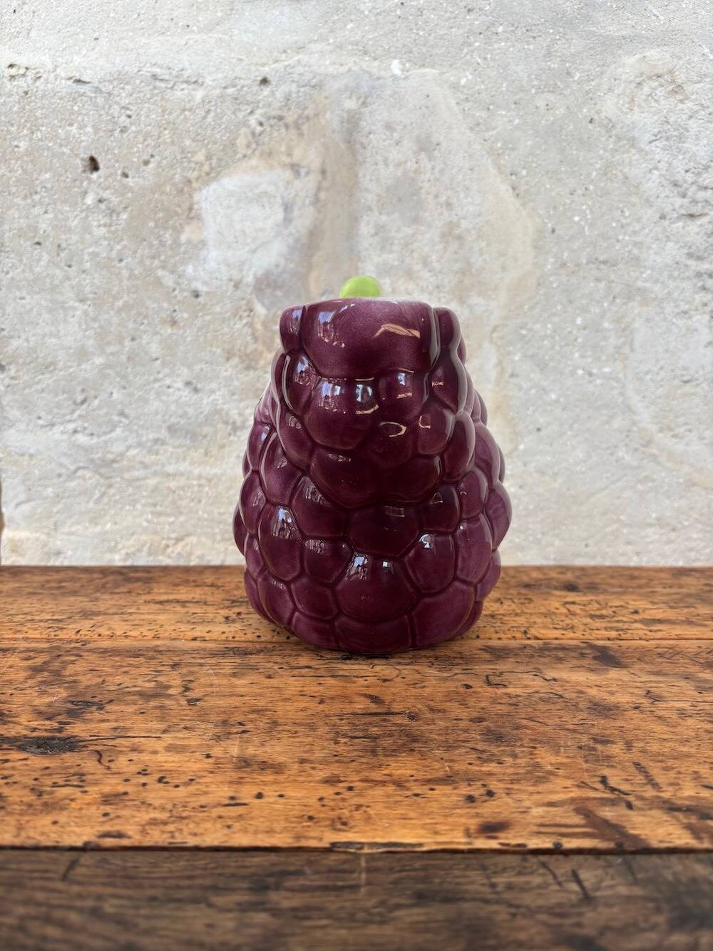 Grapevine earthenware jug
