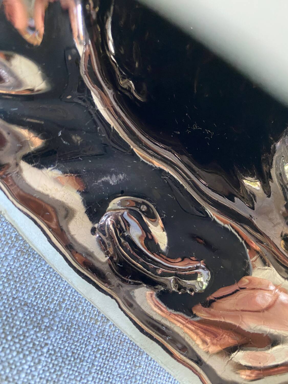 Pair of Vallauris iridescent ceramic candle holders