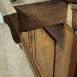 Low buffet with a curved front from the Louis Philippe period in walnut.