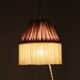 Small floral portable lamp with fringed finish