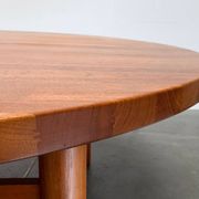 Large Danish brutalist coffee table in solid teak, 1960s.