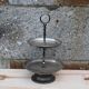 Two-tier silver-plated metal serving stand – Vintage style