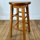Pair of high stools / bar varnished wood 60-70s