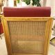 Vintage wooden and cane armchair – 1980s