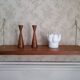 Teak and brass shelf, vintage scandinavian 1960s