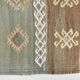 Tapis Kilim vert et crème 2x6, 63x180 cm