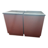 Paire de petits caissons de rangement / chevets 45x45 cm il