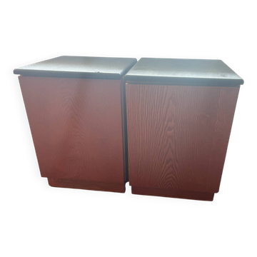 Paire de petits caissons de rangement / chevets 45x45 cm il