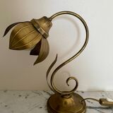 Lampe fleur en laiton
