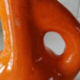 Orange terracotta vase