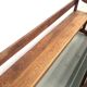 Pair of communal benches in solid oak, 1950s.