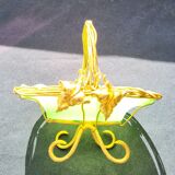 Empty pocket basket in green opaline (uranium/uraline)