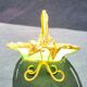 Panier vide poche en opaline verte ( uranium/ ouraline)