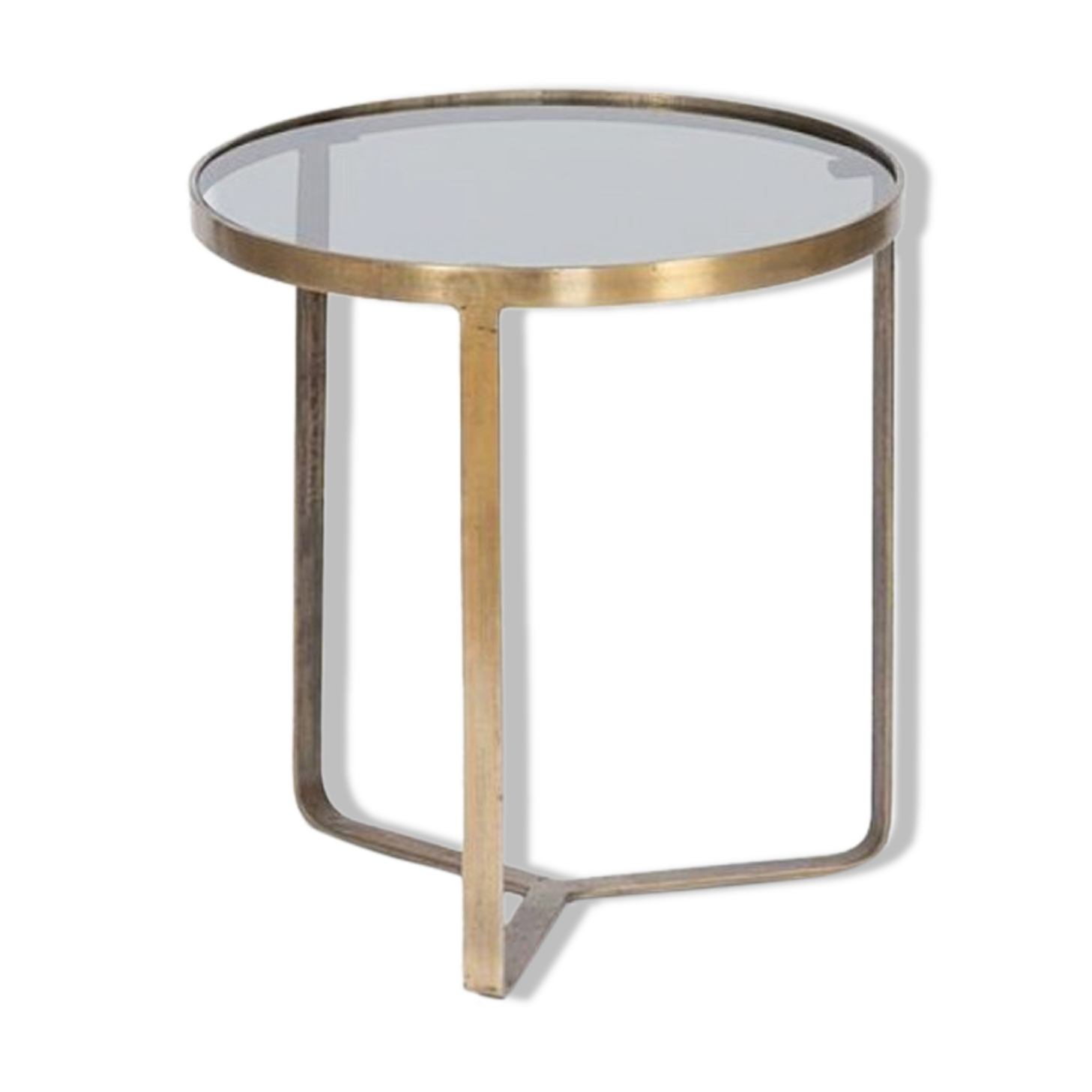 Brass and glass coffee table