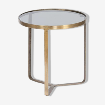 Brass and glass coffee table