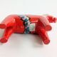 Set of 2 Vintage Swedish Dala Horses in Wood, Hand-Painted Red