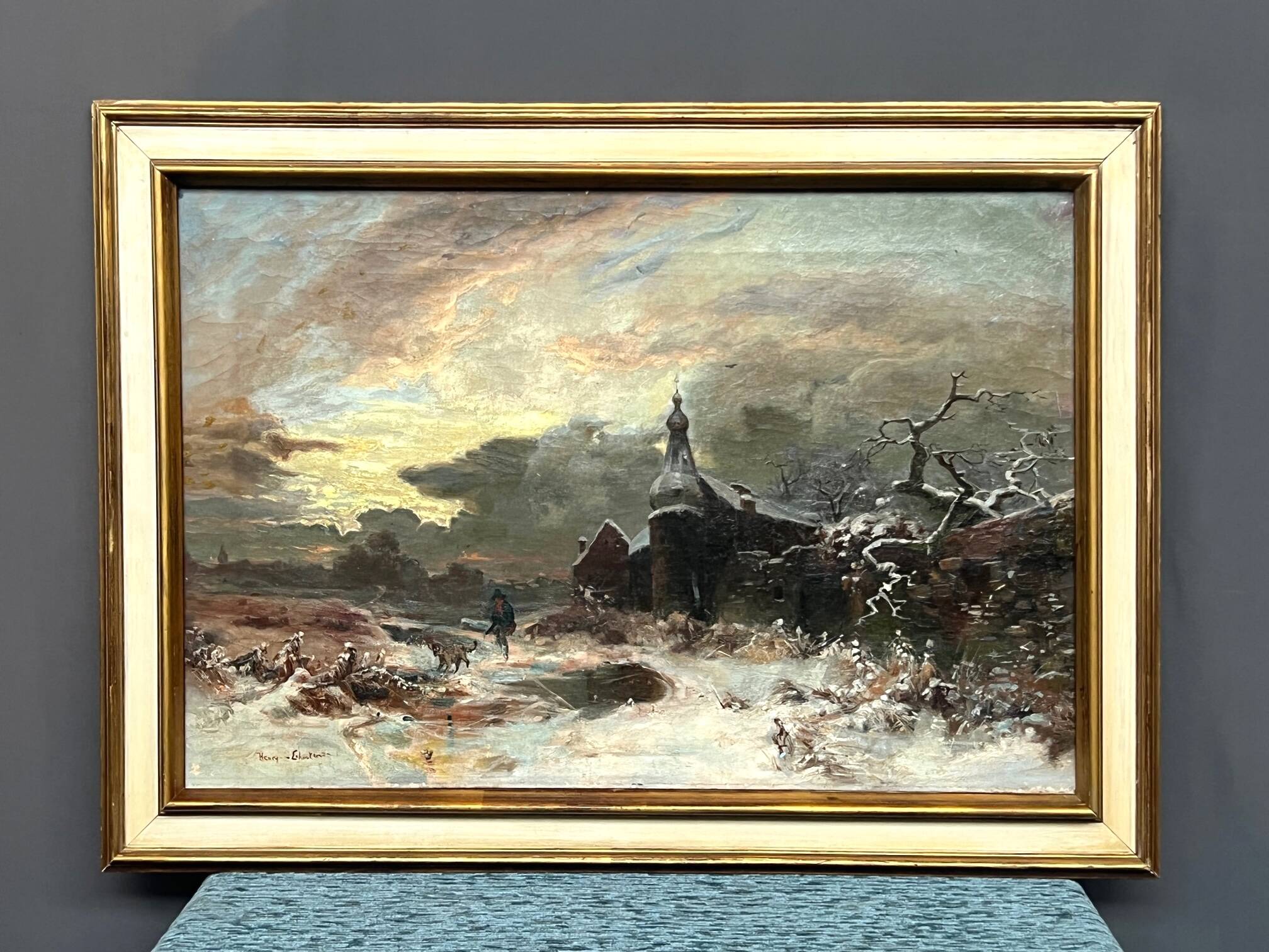 Henry Schouten (1857-1927) “Winter Landscape”.
