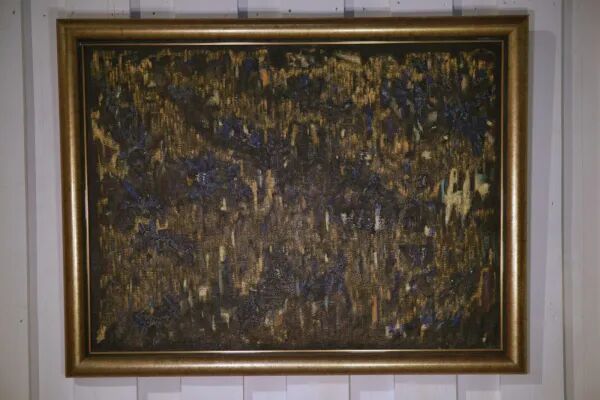 Large abstract painting signed circa 1970s