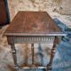 Vintage French writing table in walnut, 1930s.