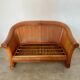 Old 2-seater rattan sofa Italian design from the 70s vintage