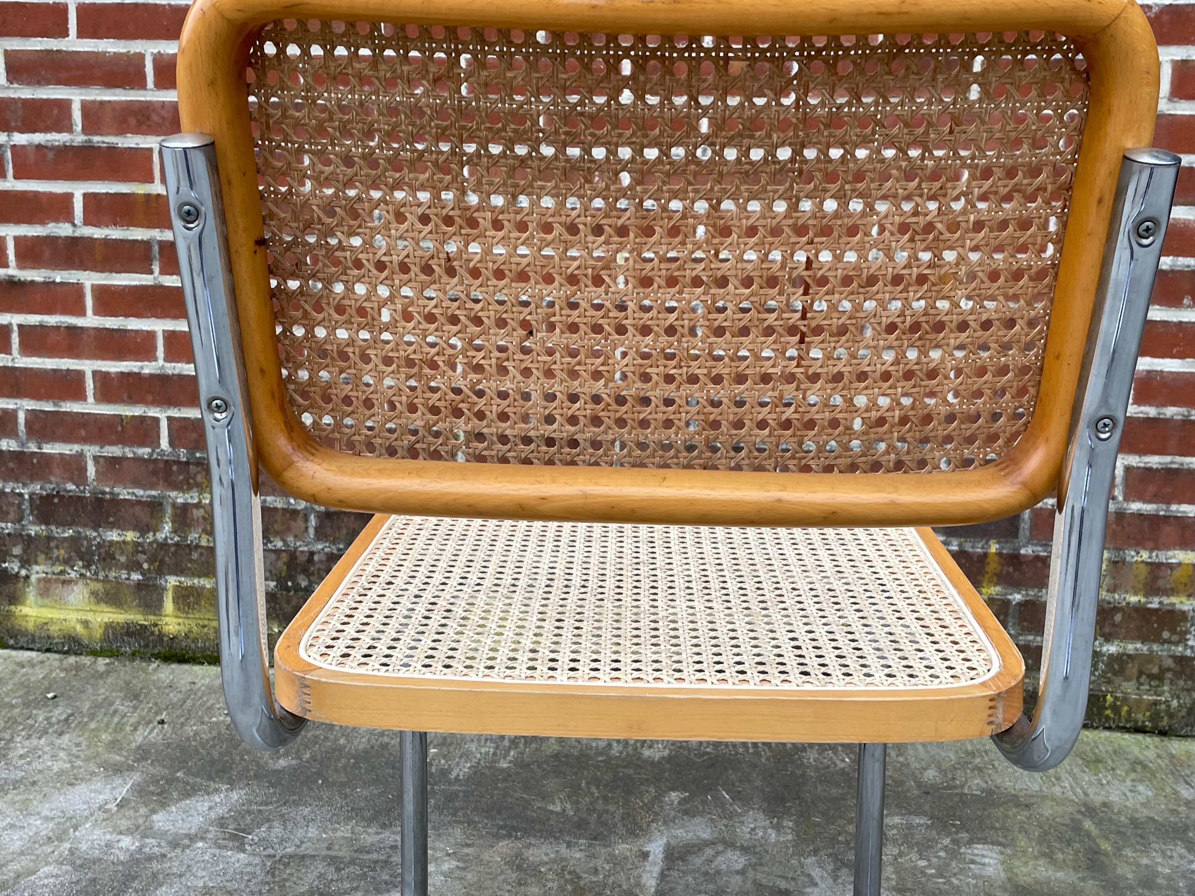 Cesca design chair model b32 in chrome