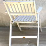 Pair of vintage wooden garden armchairs by r.gleizes
