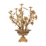 Flower candelabra, brass and gilded bronze, circa 1880