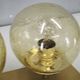 1970s Czech Space Age Double Wall Light with Amber Bubble Glass Globes