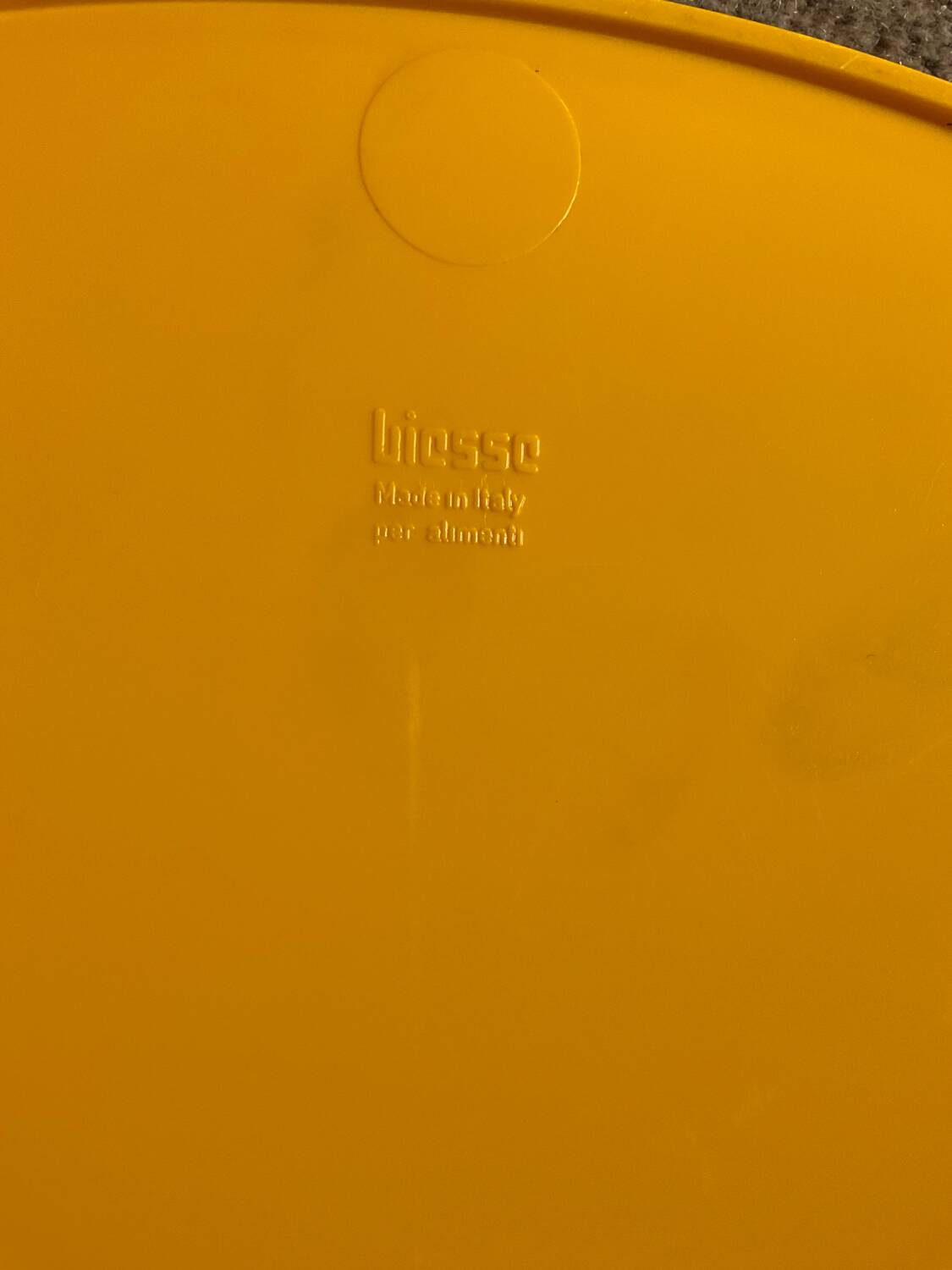 Vintage yellow tray by P.Spagnolo for Biesse-Italy