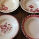 Lot 4 hollow plates mismatched art deco Badonviller Digoin