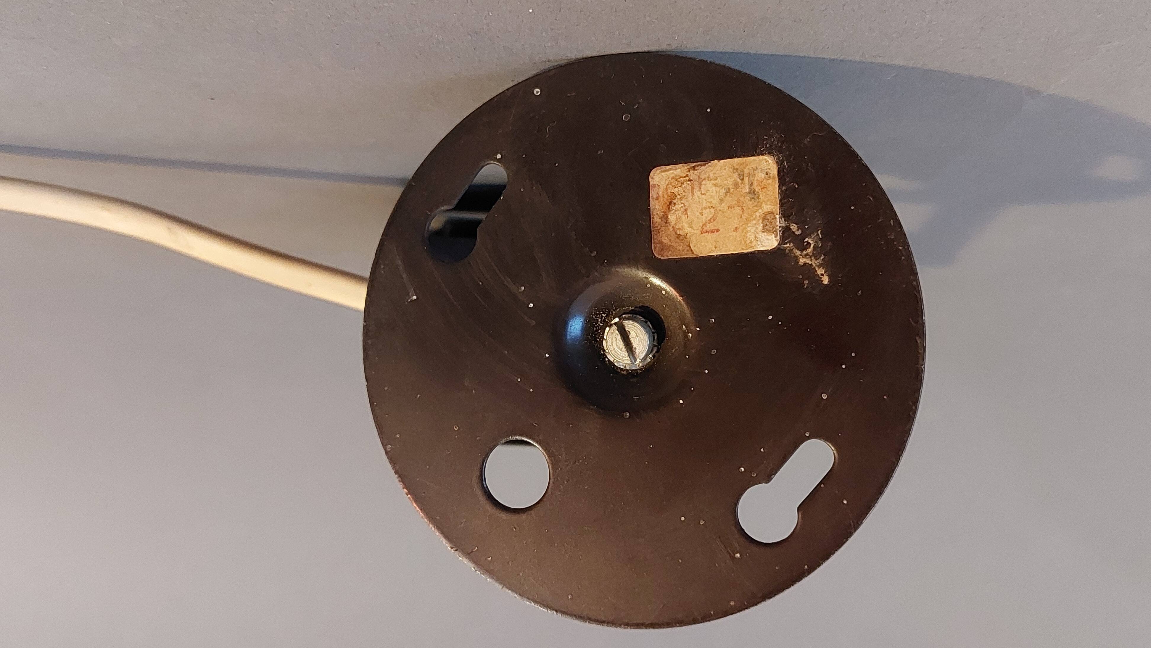 Lita 1950 wall lamp in vintage brown metal.