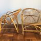 Bench and 2 rattan chairs