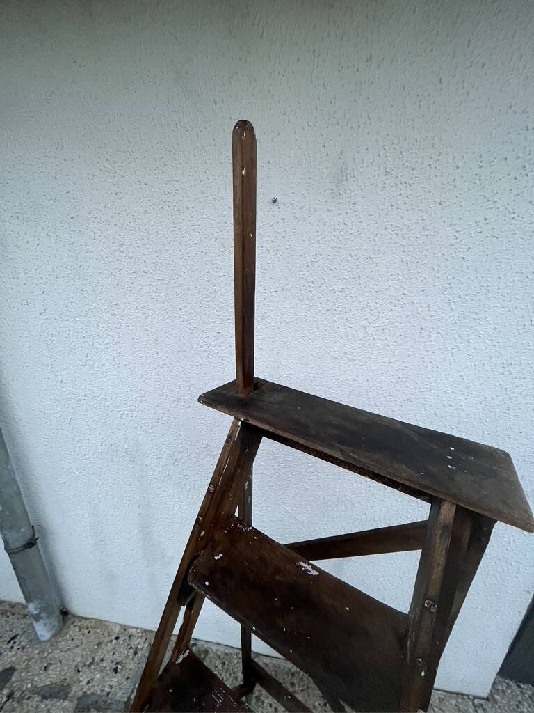 Wooden stepladder