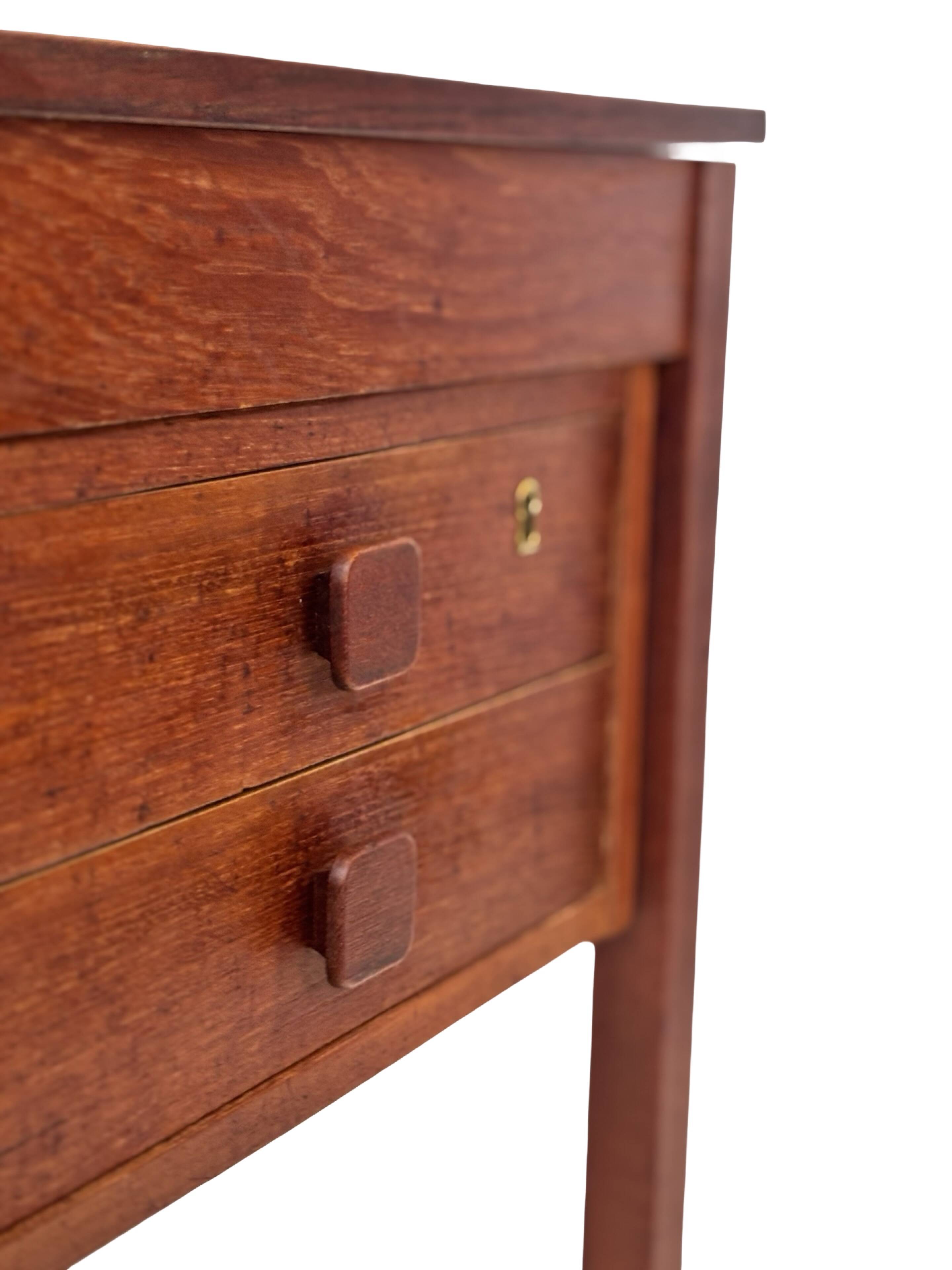 Vintage Danish teak compact Domino Mobler desk, 1960s