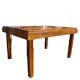 Restored art deco table in sycamore and rosewood 1.04mx1.43m +extensions l2.45m, 14 seats