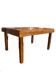 Restored art deco table in sycamore and rosewood 1.04mx1.43m +extensions l2.45m, 14 seats