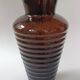 Vintage speckled amber blown glass conical vase