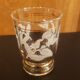 Set of 8 vintage 70s glasses with golden border