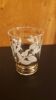 Set of 8 vintage 70s glasses with golden border