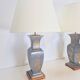 Vintage Asian Table Lamps in Pewter and Brass, 1950s, Set of 2
