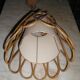 Chandelier hanging Wicker rattan of the years 60/70