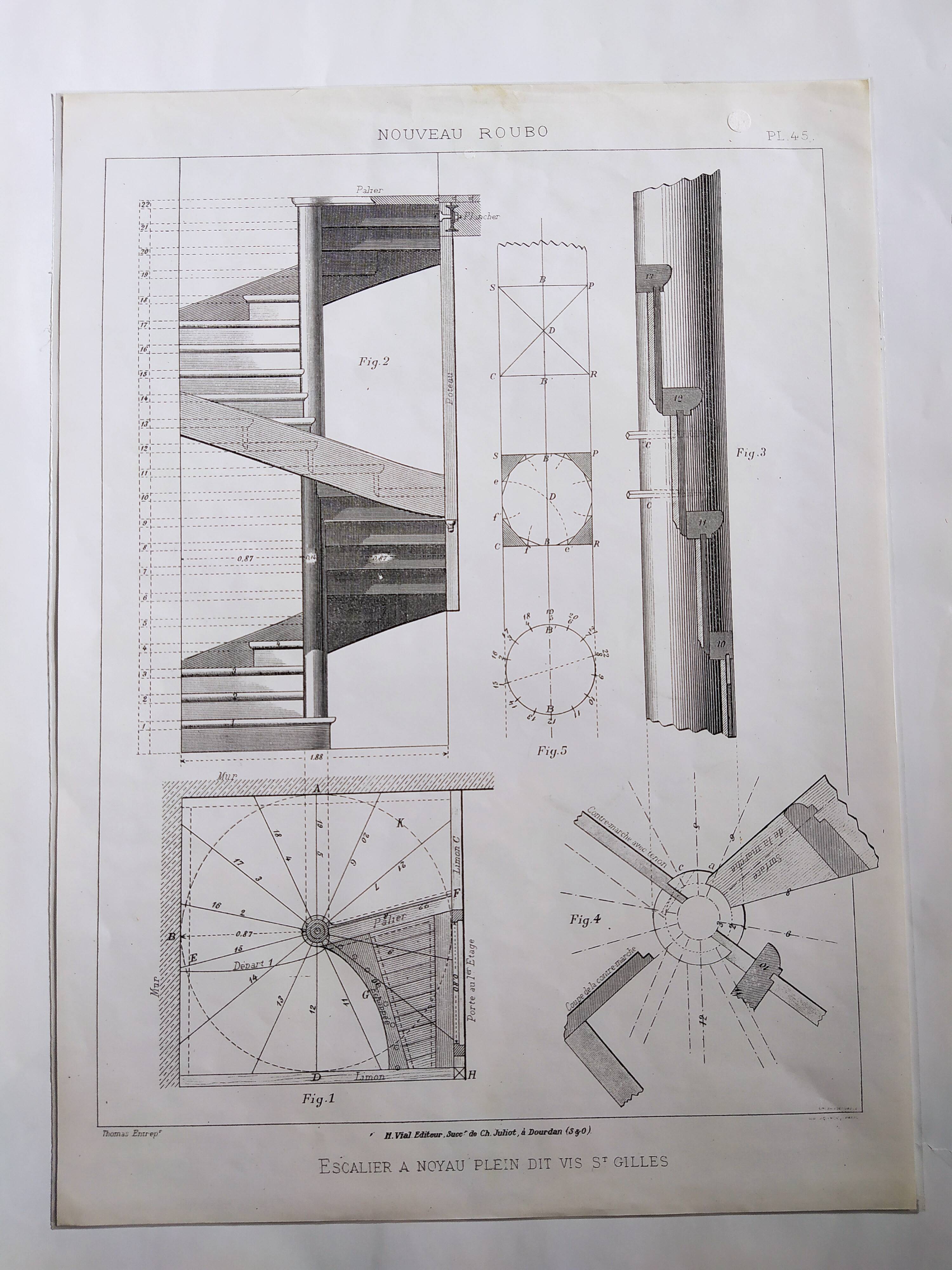 18 carpentry boards " Roubo "