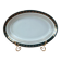 Oval dish Céranord Saint-Amand green & gold