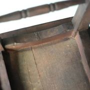 Vintage French stool from the 1940s, wooden stool, extra seat, stool.
