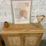 Vintage Parisian buffet in stripped raw wood