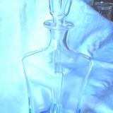 Original square crystal carafe with blue background