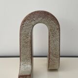 Original and sculptural vase in glazed ceramic, designed by Roberto Rigon