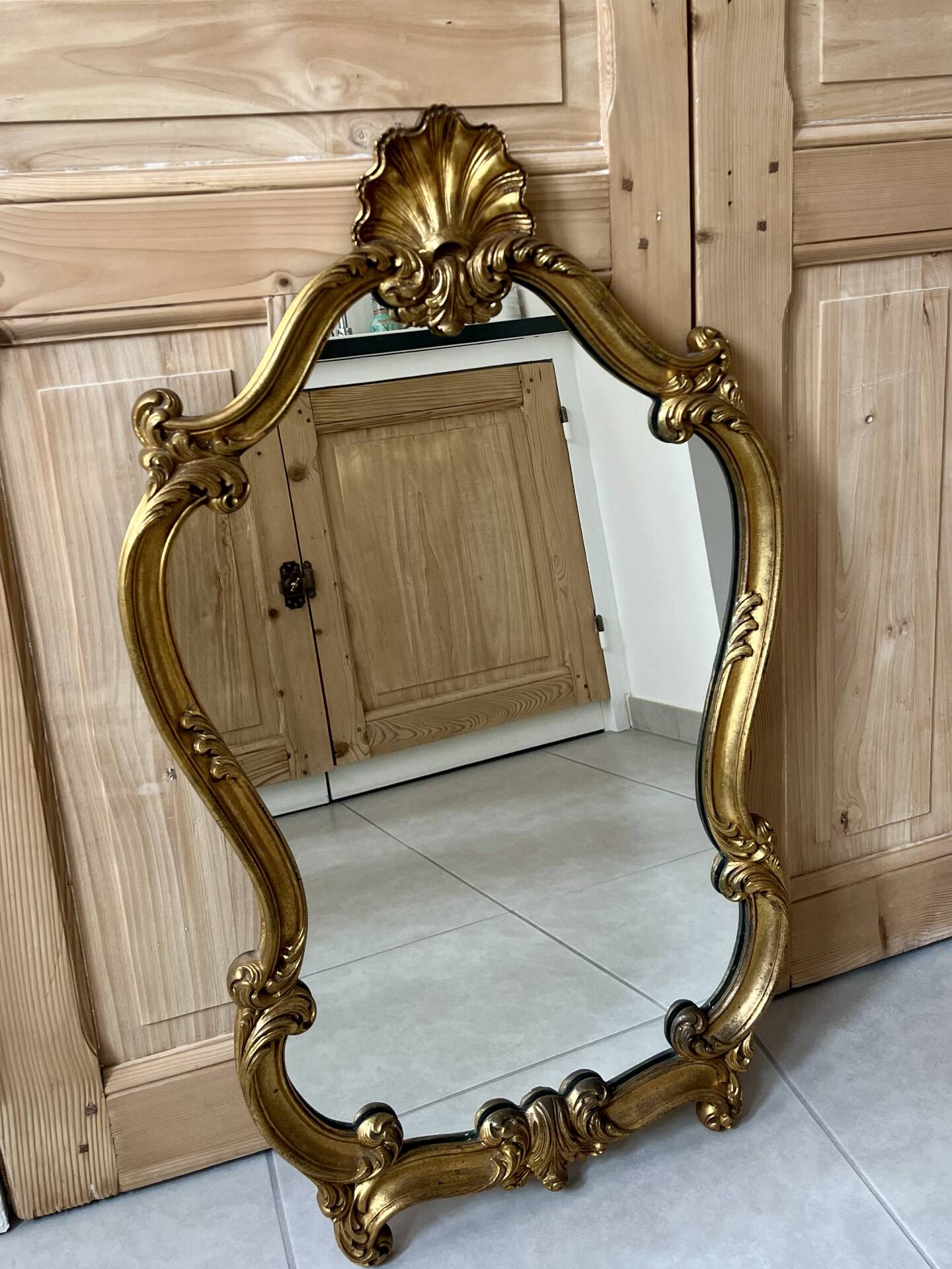 Shell mirror in Louis XV style H89cm