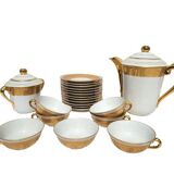 Limoges gold-gilded porcelain service, 20th century