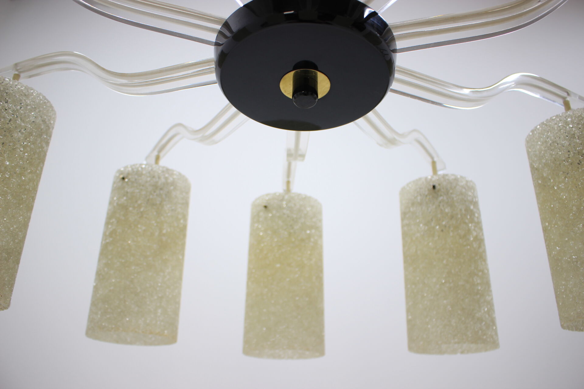 Retro plastic chandelier by Raumleuchts, 1970´s.